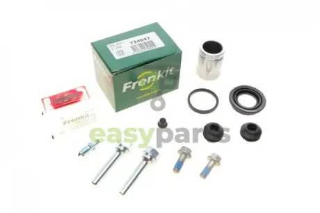 Ремкомплект супорта (заднього) Kia Soul 09- (d=34mm) (+поршень/направляюча) (Mando) FRENKIT 734047