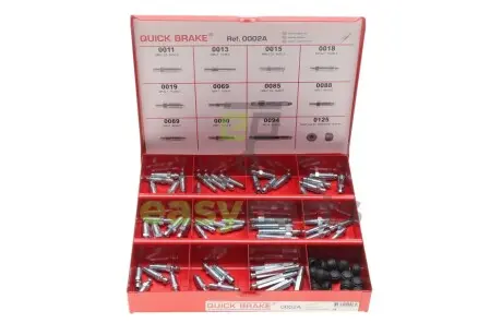 Комплект штуцерів прокачки гальм M6x1-M10x1/7x28.6-9x49 +заглушки (75 шт.) QUICK BRAKE 0002A (фото 1)