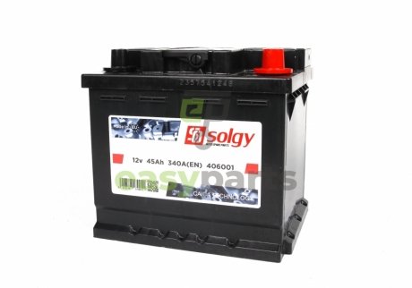 Акумуляторна батарея 45Ah/340A (207x175x190/+R) Solgy 406001