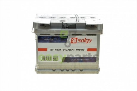 Акумуляторна батарея 65Ah/640A (242x175x190/+R) Solgy 406019 (фото 1)