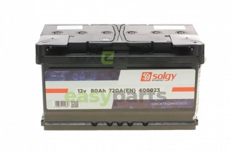 Акумуляторна батарея 80Ah/720A (315x175x175/+R) Solgy 406023