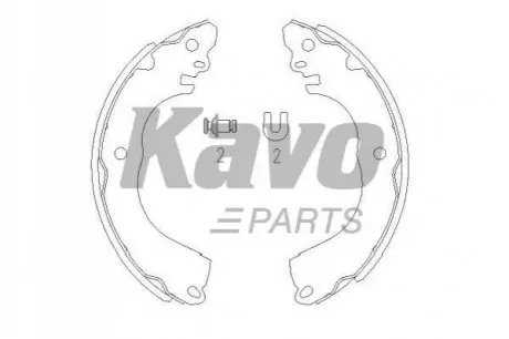 Колодки гальмівні (задні) Citroen C-zero/Peugeot Ion 10- (203.2x30) (барабанні) KAVO PARTS KBS-7416