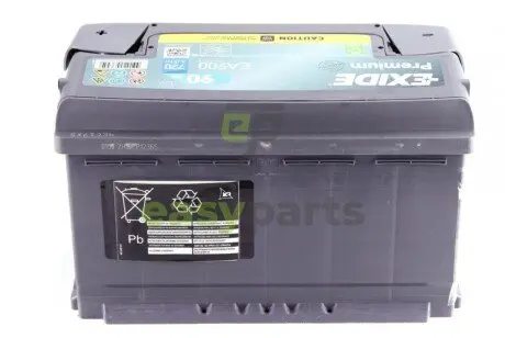 Акумуляторна батарея 90Ah/720A (315x175x190/+R/B01) Premium EXIDE EA900