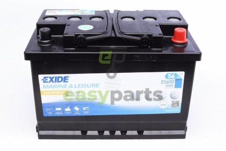 Акумуляторна батарея 56Ah/460A (278x175x190/+R/B13) (GEL/для водного транспорту) EXIDE ES650