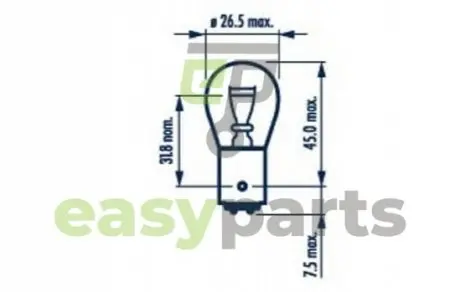 Автолампа P21/5W 24V 21/5W BAY15d NARVA 17925