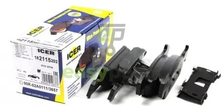 Колодки гальмівні (передні) Dacia Logan II/Sandero II 12-/Renault Logan 11-/Sandero 13/Clio IV 18- ICER 182115-202