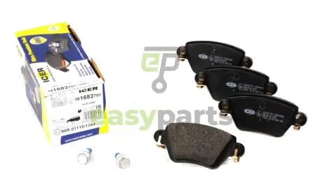 Колодки гальмівні (задні) Renault Kangoo 01-/Nissan Kubistar 03-09 ICER 181682-701