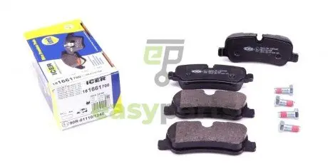 Колодки гальмівні (задні) Land Rover Discovery III/IV 04-/Range Rover 86- ICER 181661-700