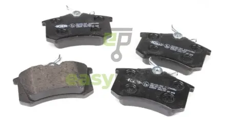 Колодки гальмівні (задні) Audi A4/A6/Renault Scenic/Megane 97-/Fluence/Citroen C3/C4 10-/Peugeot 06 ICER 181650-703