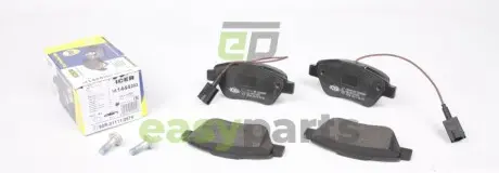 Колодки гальмівні (передні) Citroen Nemo 10-/Peugeot Bipper/Fiat 500/500C 08-/Punto 12- (+датчики) ICER 181444-203