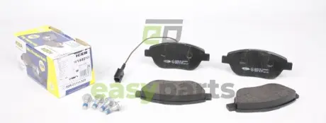 Колодки гальмівні (передні) Fiat Doblo 01-/Fiorino/Qubo/Punto 09-/Idea 05-/Opel Combo 12- (+датчик) ICER 181440-701