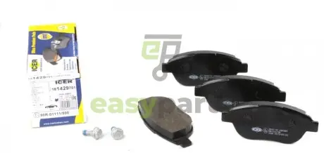 Колодки гальмівні (передні) Citroen C3/C4 02-/Berlingo/Peugeot 307 98-11/Partner 01-08/207 06-15 ICER 181429-701