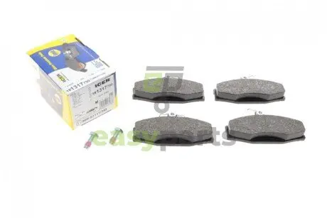 Колодки гальмівні (передні) VW Caddy 96-00/Skoda Felicia 94-01/Favorit 90-97 ICER 181317-700