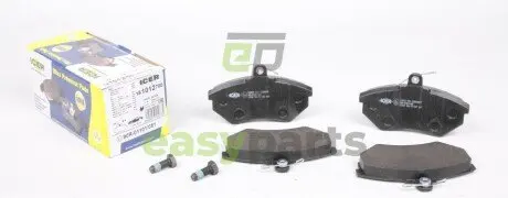 Колодки гальмівні (передні) Seat Cordoba/Ibiza/Toledo 93-02/VW Golf 86-02/Passat B2/B3/B4 85-97 ICER 181012-700