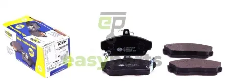 Колодки гальмівні (передні) Honda Civic VI/VII 94-05/Concerto 89-95/Rover 400 90-00 ICER 180860-701