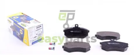 Колодки гальмівні (передні) Audi 80/90/100/200 77-96/VW Passat B3/B4 88-97 ICER 180835-700