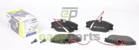 Колодки гальмівні (передні) Citroen Jumpy/Evasion/Fiat Scudo/Peugeot Expert/806 95-06 (+датчики) ICER 141046-700