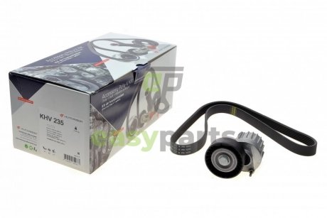 Комплект ременя генератора VW Golf/Caddy/Passat 04-14/Skoda Octavia 1.6/2.0TDI 04-13 (6PK1070) HUTCHINSON KHV 235 (фото 1)