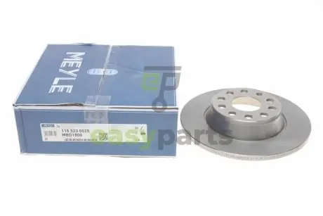 Диск гальмівний (задній) Audi A3/VW Golf/Passat 04-14 (286x12) MEYLE 115 523 0025