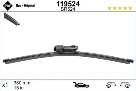 Щітка склоочисника (задня) (375mm) VW Tiguan 16- SWF 119524