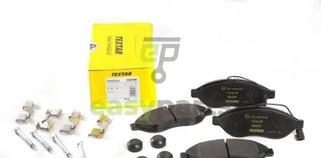 Колодки гальмівні (передні) Citroen Jumper/Fiat Ducato/Peugeot Boxer 06- (Brembo) Q+(з датчиком) TEXTAR 2446901