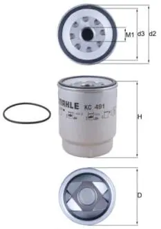 Фільтр паливний KNECHT MAHLE / KNECHT KC 491D