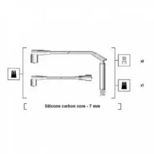 Комплект високовольтних проводів OPEL ASTRA 1,4 91- CORSA 1,2/1,4 IE 92- [] MAGNETI MARELLI 941125150669