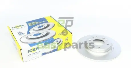 Диск гальмівний (задній) Mazda 6 02-13/626 V 98-02/323 F/S 01-04 (280x10) (з покриттям) (повний) ICER 78BD3268-2
