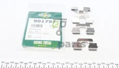 Планка супорта (заднього) прижимна (к-кт) Citroen C4 II/Peugeot 3008/5008 09- (Lucas) FRENKIT 901797