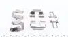 Планка супорта (заднього) прижимна (к-кт) VW T4 90-03 (Lucas) (з датчиком витрати колодок) FRENKIT 901233 (фото 2)