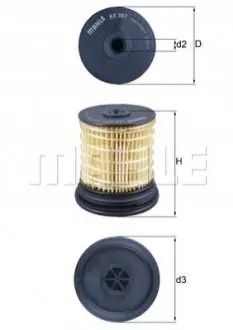 Фільтр паливний Chevrolet Captiva/Opel Antara 2.2 CDTi 10-/Jeep Cherokee 3.0CRD 11-/2.2CRD 15- MAHLE / KNECHT KX 397
