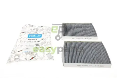 Фільтр салону BMW 5 (F10)/7 (F01) 2.0-6.0 08- (вугільний) (к-кт 2 шт.) Purflux AHC336-2