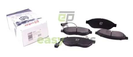 Колодки гальмівні (передні) Citroen Jumper/Fiat Ducato/Peugeot Boxer 06- (з датчиком) Solgy 209076 (фото 1)