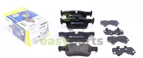 Колодки гальмівні (задні) BMW 1 (F52/F40)/X2 (F39) 17-/2 (F44-F46)/i3 (I01) 13-/X1 (F48)/Mini 14- ICER 182193