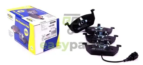 Колодки гальмівні (передні) Audi A3/Seat Leon/Skoda Octavia IV/V/VW Golf VII 12- (+датчик) ICER 182189