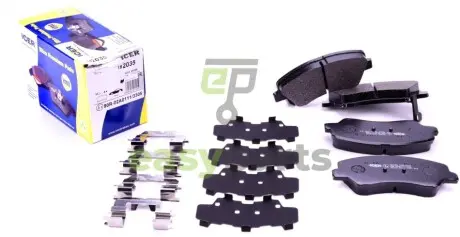 Колодки гальмівні (передні) Hyundai Accent IV 10-/ i20 14-/Solaris 17-/Kia Rio III 11- ICER 182035