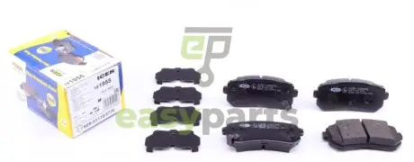Колодки гальмівні (задні) Hyundai Tucson 15-/Sonata 05-15/ix20/ix35/Kia Cerato/Sportage/Picanto 10- ICER 181955
