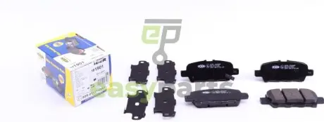 Колодки гальмівні (задні) Nissan Rogue 07-13/Juke/Murano 08-/X-Trail 13-/Suzuki Grand Vitara 05- ICER 181901