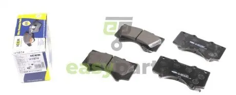 Колодки гальмівні (передні) Toyota Land Cruiser Prado 09-/200/Sequoia/Tundra/Lexus LX 07- ICER 181874