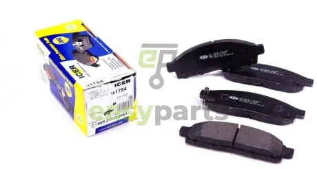 Колодки гальмівні (передні) Mitsubishi L200 05-/Pajero Sport II 08-/Fiat Fullback 16- ICER 181784