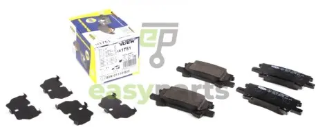 Колодки гальмівні (задні) Toyota Highlander/Kluger 00-10/Lexus RX II 03-08 ICER 181751