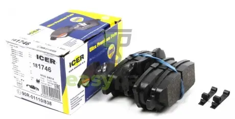Колодки гальмівні (задні) Mitsubishi Outlander/Lancer 03-/Jeep Compass/Patriot/Dodge Avenger 06- ICER 181746