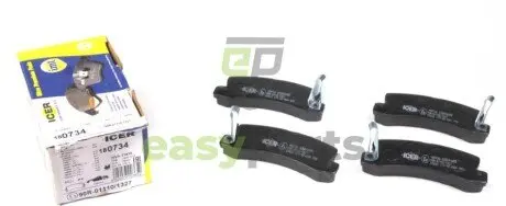 Колодки гальмівні (задні) Toyota Land Cruiser 100 98-07/Lexus LX II 98-08 ICER 181734