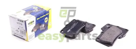 Колодки гальмівні (задні) Mitsubishi Pajero 91-00/Pajero Sport 98- ICER 181719