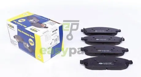 Колодки гальмівні (передні) Jeep Grand Cherokee III/IV 04-/Commander 05-10 ICER 181713