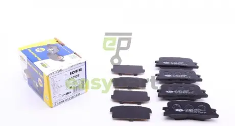 Колодки гальмівні (задні) Toyota Camry 01-11/Highlander 00-03/Lexus ES 96-06 ICER 181706