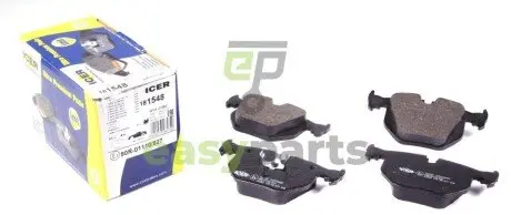 Колодки гальмівні (задні) BMW 5 (E34)/8 (E31) 90-99/Maserati Quattroporte 94-01/Wiesmann MF3 03- ICER 181548