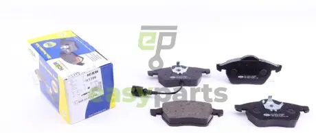 Колодки гальмівні (передні) Audi A3/TT/Seat Leon/Skoda Octavia/VW Golf 96-10/Polo 05-09 (+датчик) ICER 181396