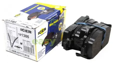 Колодки гальмівні (передні) Toyota Corolla 01-08/Prius 00-04/Yaris 99-05 ICER 181386