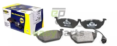 Колодки гальмівні (передні) Audi A3/Skoda Fabia/Octavia 96-13/VW Caddy 04-15/Golf 97- (+датчик) ICER 181349